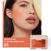 Pudaier Matte Blush Palette with Mirror Makeup Soft Mist Cheek Blush Powder 9 colors