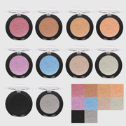 Pudaier Pro Metallic Shimmer Eyeshadow Palette Makeup Single 20 Colors Glitter