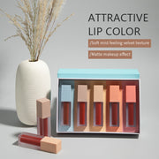 Pinkyfocus 5PCS/SET velvet matte lip gloss long lasting waterproof liquid lipstick