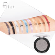 Pudaier Pro Metallic Shimmer Eyeshadow Palette Makeup Single 20 Colors Glitter