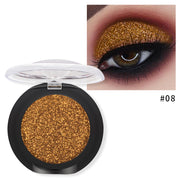 Pudaier Pro Metallic Shimmer Eyeshadow Palette Makeup Single 20 Colors Glitter